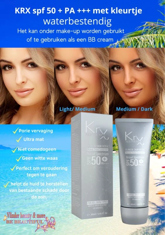 KRX spf 50 + PA +++ met kleurtje  - Foto 2